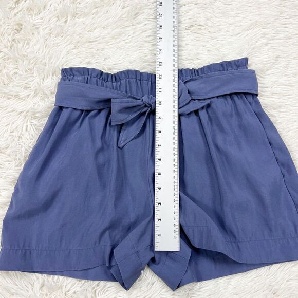 BCBG MaxAzria Navy Blue Tencil Paperbag Shorts Small - Picture 3 of 8